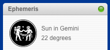 Ephemeris screenshot 1