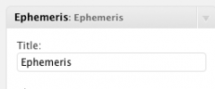 Ephemeris screenshot 2