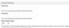 Escalate Network Affiliate Plugin screenshot 2