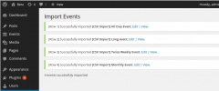Event Organiser CSV screenshot 3