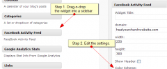 Facebook Activity Feed Widget for WordPress screenshot 1