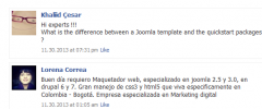 Facebook wall and social integration screenshot 1