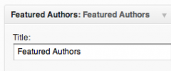 Featured Authors Widget screenshot 1