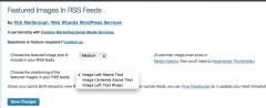 Featured Images in RSS w/ Size and Position screenshot 2
