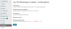File Renaming on upload screenshot 1