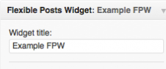 Flexible Posts Widget screenshot 1