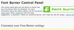 Font Burner Control Panel screenshot 1