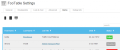 FooTable screenshot 2