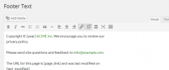Footer Text screenshot 1
