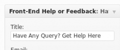 Front-End Help or Feedback  Widget screenshot 1