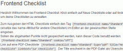 Frontend Checklist screenshot 1