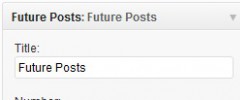 Future Posts Widget screenshot 1