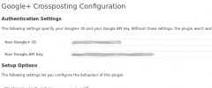 Google+ Crossposting screenshot 1