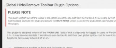 Global Hide Admin Toolbar screenshot 1