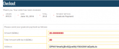 Goalcoin Payments for WooCommerce screenshot 2