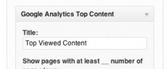 Google Analytics Top Content Widget screenshot 1