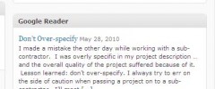 Google Reader Dashboard screenshot 1
