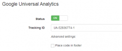 Google Universal Analytics screenshot 1