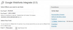 Google Webfonts Integrate screenshot 1