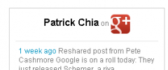 Google+ Plus Wordpress Widget screenshot 1