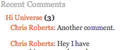 Grouped Comments Widget screenshot 1