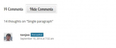 Hide Show Comment screenshot 1