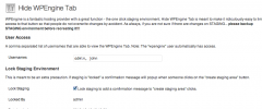 Hide WPEngine Tab screenshot 1