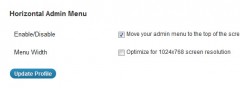Horizontal Admin Menu screenshot 5