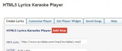 HTML5 Lyrics Karaoke Player screenshot 2