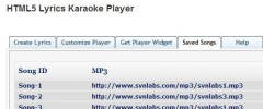 HTML5 Lyrics Karaoke Player screenshot 3