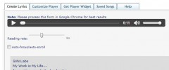 HTML5 Lyrics Karaoke Player screenshot 4