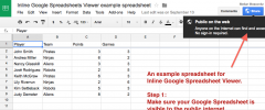 Inline Google Spreadsheet Viewer screenshot 1