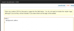 Insert JavaScript and CSS screenshot 3