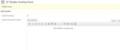JF Simple Coming Soon screenshot 1