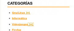 jQuery Categories List Widget screenshot 1