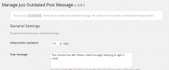 Juiz Outdated Post Message screenshot 1