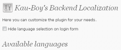 Backend Localization screenshot 1