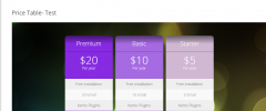 Kento Pricing Tables Free screenshot 2