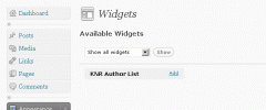 KNR Author List Widget screenshot 2