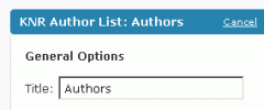 KNR Author List Widget screenshot 3