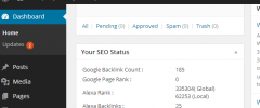 KV Google BackLink Checker Dashbaord screenshot 2