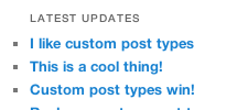 Latest Custom Post Type Updates screenshot 2