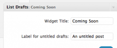 List Drafts Widget screenshot 1