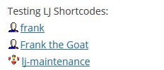 LiveJournal Shortcode screenshot 1