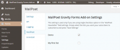 MailPoet Gravity Forms Add-on screenshot 1