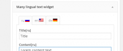 Many lingual text widget screenshot 1