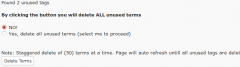 Mass Delete Unused Tags screenshot 2