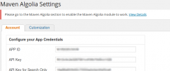 Maven Algolia screenshot 2