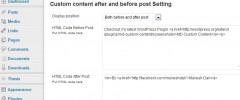 MD Custom content after or before of post screenshot 1