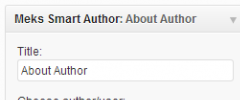 Meks Smart Author Widget screenshot 1